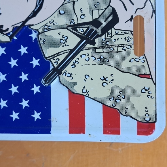 Vintage set of 2 Support Operation Desert Storm Booster collectible car plates - Picture 7 of 8